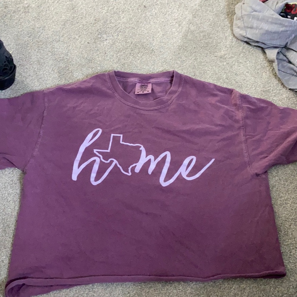 Comfort colors Texas crop top!